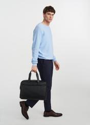 Pánska čierna kožená taška TORMS-0020R-9I(W26)