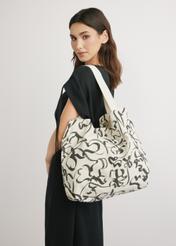 Dámska bavlnená taška s kvetinovým vzorom TOREN-0289-1P(W26)
