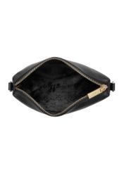 Čierna malá kožená dámska kabelka TORES-1241-99(W26), pohľad na produkt vo vnútri na bielom pozadí.