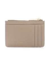 Béžové puzdro na karty POREC-0413-1B(W26), pohľad na produkt spredu na bielom pozadí.