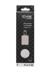 Veľký obal na kufor s bodkami AW-013-0007-0P-L(W26), pohľad spredu na výrobok v balení.