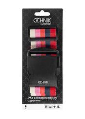 Batožinový pás AW-011-0001-18(W25), pohľad spredu na produkt v balení na bielom pozadí.