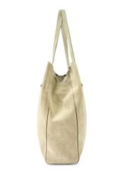 Dámska kožená kabelka TORES-1252-8F(W26) v tmavomodrej farbe - bočný pohľad na produkt, na bielom podklade.