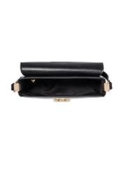 Elegantná čierna dámska kabelka TOREC-1251-99(Z26), pohľad na produkt vo vnútri na bielom pozadí.