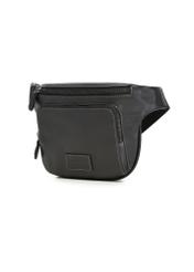 Pánska čierna kožená ľadvinka TORMS-0529-99(Z26) - diagonálny pohľad na produkt, na bielom pozadí.