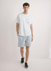 Šedé pánske teplákové šortky SZOMT-0035-9A(W26)