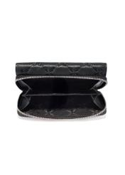 Čierna kožená dámska peňaženka s monogramom PORES-0882A-99(W25)