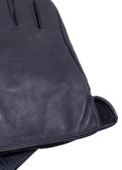 Pánske kožené rukavice v tmavomodrej farbe REKMS-0009A-69(Z25), detail produktu na bielom pozadí.