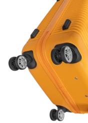 Veľký kufor na kolieskach WALAB-0040-3A-28(W26), pohľad na kolieska produktu na bielom pozadí.