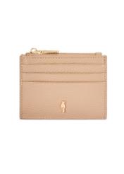 Malá dámska kožená peňaženka PORES-0806R-1B(W26), pohľad spredu na bielom pozadí.