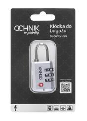 Strieborný kombinovaný zámok TSA AW-015-0002-92(W25), pohľad na produkt v balení na bielom pozadí.
