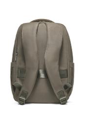 Khaki batôžkársky batoh PLCMN-0014-8D(Z26). Pohľad zozadu na bielom pozadí.