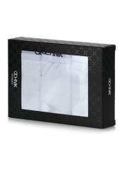 Balenie troch bielych dámskych nohavičiek ZESDS-0002-0A(W26) - diagonálny pohľad na produkt, na bielom pozadí.