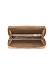 Dámska kožená peňaženka béžovej farby PORES-0800R-1B(W26) - pohľad na produkt zhora, na bielom pozadí.