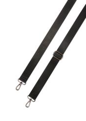 Čierna obedárová taška TOREN-0346-99(W26) - pruhovaný pohľad, na bielom pozadí.