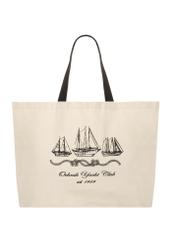 Krémová bavlnená taška s potlačou TOREN-0136-0P(W26), pohľad spredu na produkt na bielom pozadí.