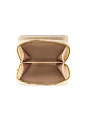 Dámska peňaženka strednej veľkosti v krémovej farbe POREC-0412-0B(W26), pohľad na produkt vo vnútri na bielom pozadí.