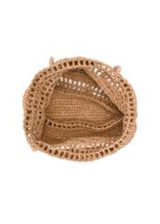 Dámska slamená béžová nákupná taška TOREC-0924-1E(W26), pohľad na produkt vo vnútri na bielom pozadí.