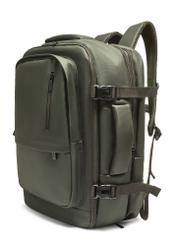 Veľký khaki cestovný batoh PLCMN-0018-8D(Z26) - diagonálny pohľad na produkt, na bielom pozadí.