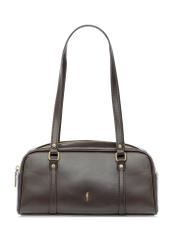 Tmavohnedá taška cez rameno TOREC-1233-1I(W26), pohľad spredu na bielom pozadí.