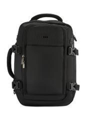 Čierny letecký batoh PLCMN-0017-99(Z25), pohľad na produkt spredu na bielom pozadí.