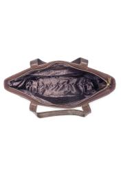 Brązowa skórzana torebka shopper damska TORES-1255-1I(W26)