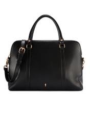 Čierna dámska taška na notebook TOREC-1130-99(W26), pohľad spredu na bielom pozadí.