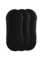 Sada čiernych dámskych členkových ponožiek ZESDT-0032-99(W26) - pohľad na produkt zhora, na bielom podklade.