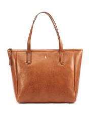 Hnedá kožená shopper kabelka TORES-1105-89 (W25)-01