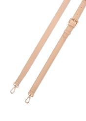 Béžová dámska taška na notebook TOREC-1209-1B(W26), pohľad na popruh produktu na bielom pozadí.