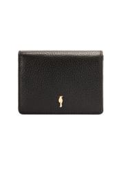 Čierna dámska peňaženka s RFID ochranou PORES-0824RFID-99(Z25), pohľad na produkt spredu na bielom pozadí.