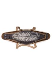 Kožená nákupná taška krémovej farby TORES-1273-0B(W26)