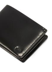 Čierna kožená dámska peňaženka PORES-0976-99(Z25), detail produktu, pohľad na bielom pozadí.