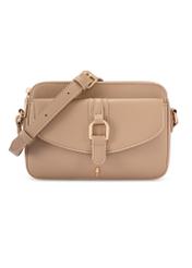 Béžová malá dámska kabelka TOREC-1175-1D(W26) - pohľad na produkt spredu, na bielom pozadí.