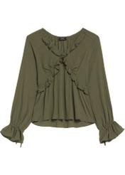 Dámska blúzka v khaki farbe BLUDT-0194-55(Z25)