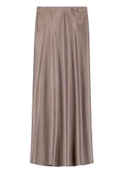 Hnedá dámska sukňa SPCDT-0122-1K(W26) - pohľad spredu na produkt, na bielom pozadí.