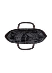 Dámska kožená kabelka TORES-1299-1H(W26) v hnedej farbe, pohľad na produkt vo vnútri na bielom pozadí.