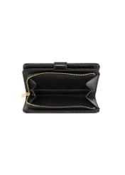 Čierna dámska peňaženka s monogramom POREC-0420-98(Z25) - pohľad zhora na produkt na bielom pozadí.