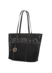 Dámska kabelka z veľkej sieťoviny TOREC-1149-99(W26), diagonálny pohľad na produkt na bielom pozadí.