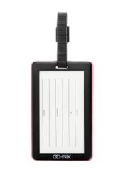 Menovka na batožinu AW-012-0015-5B(W26), pohľad zozadu na bielom pozadí.