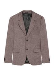 Pánska bordová bunda MARMT-0021-49(Z25), pohľad na produkt spredu na bielom pozadí.