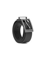 Pánsky obojstranný kožený opasok PASMS-0167-9P(W26) - pohľad na produkt spredu, na bielom pozadí.