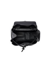 Čierny stredne veľký dámsky batoh TOREC-1132-99(W26) - pohľad na produkt zhora, na bielom pozadí.