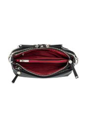 Dámska kabelka v čiernej farbe TOREC-1284-9I(Z26), pohľad na produkt zhora na bielom pozadí.