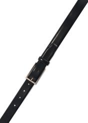 Pánsky kožený opasok v tmavomodrej farbe PASMS-0256-69(Z25), pohľad na pracku produktu na bielom pozadí.