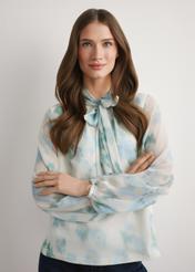 Dámska blúzka s kvetinovým vzorom BLUDT-0208-7P(W26)