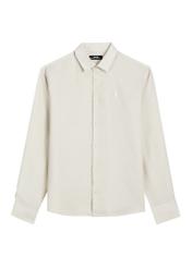 Pánska béžová ľanová košeľa KOSMT-0321A-1A(W26)