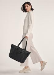 Čierna veľká shopper kabelka TOREN-0325-99(Z25)