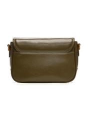 Malá dámska khaki kabelka TOREC-1249-8D(Z26), pohľad na produkt zozadu na svetlom pozadí.