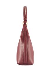 Dámska kabelka v bordovej farbe TOREC-1082-49(Z25), bočný pohľad na produkt na bielom pozadí.
